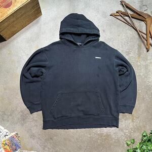 Vintage Y2K Southpole Faded Black Hoodie Mens Large 2000s Basic Sweatshirt